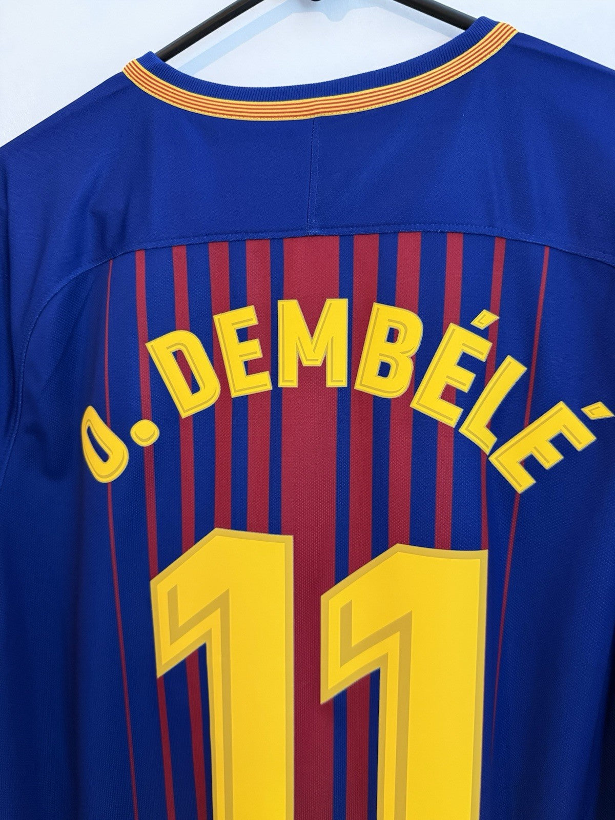 Barcelona O. Dembele #11 2017/18 Large Home Shirt Excellent Condition 847255-460