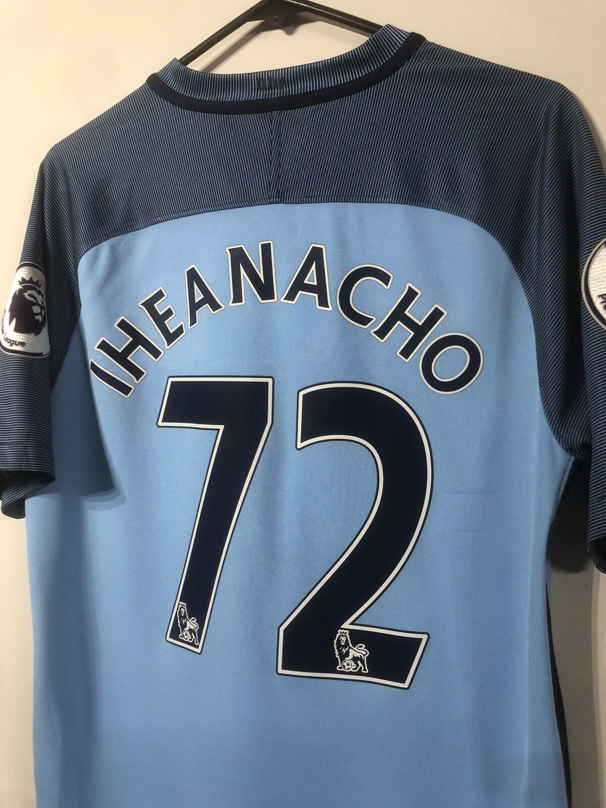 Iheanacho #72 Manchester City 2016/17 Medium Home Shirt Excellent Condition