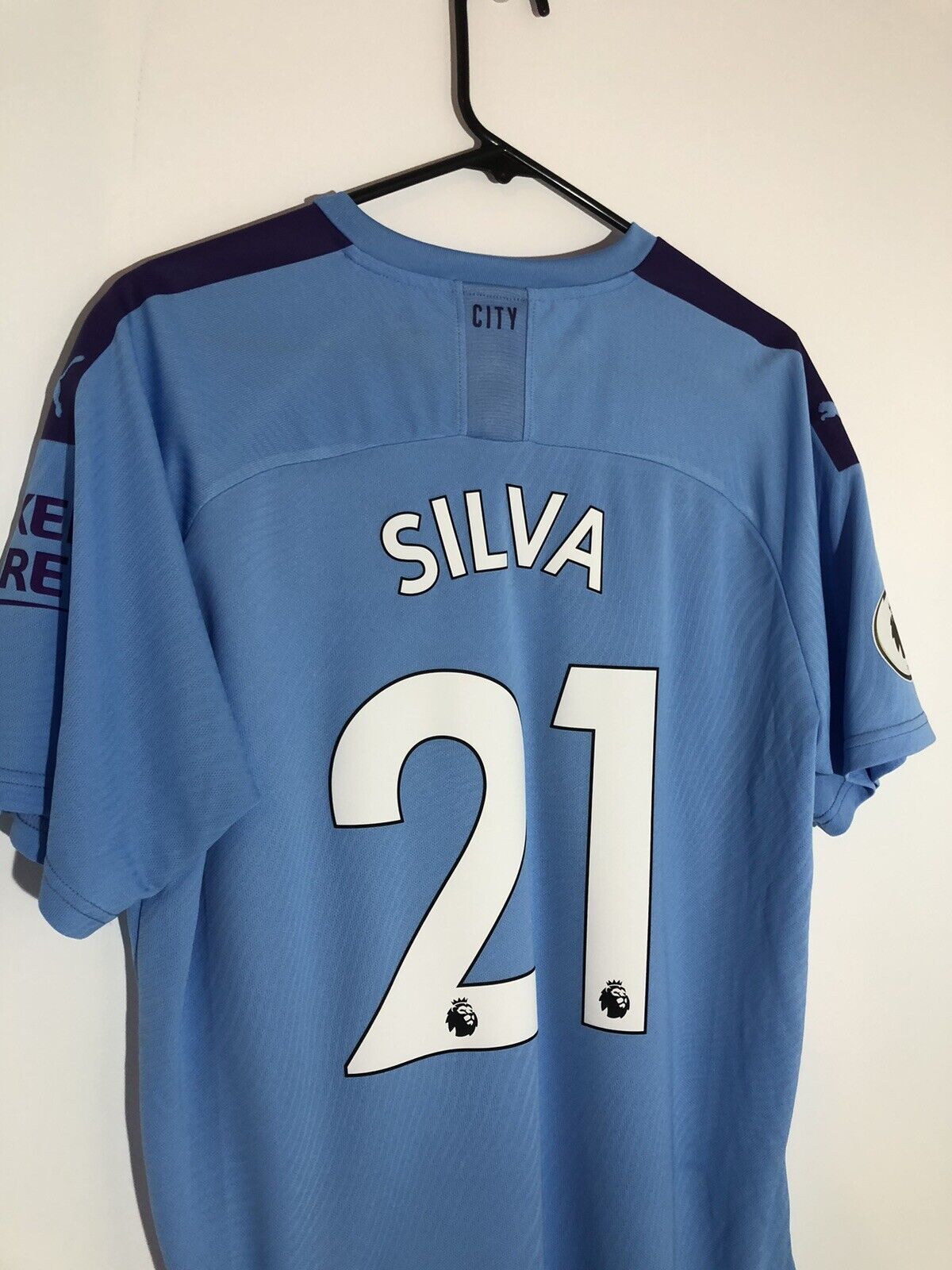 Silva 21 Manchester City 2019 20 Xl Home Shirt Excellent Condition 755586 01