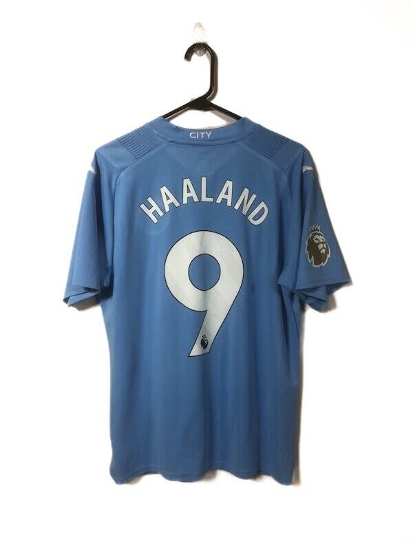 Haaland 9 Manchester City 2023 24 Large Home Shirt Excellent Condition 770438 01