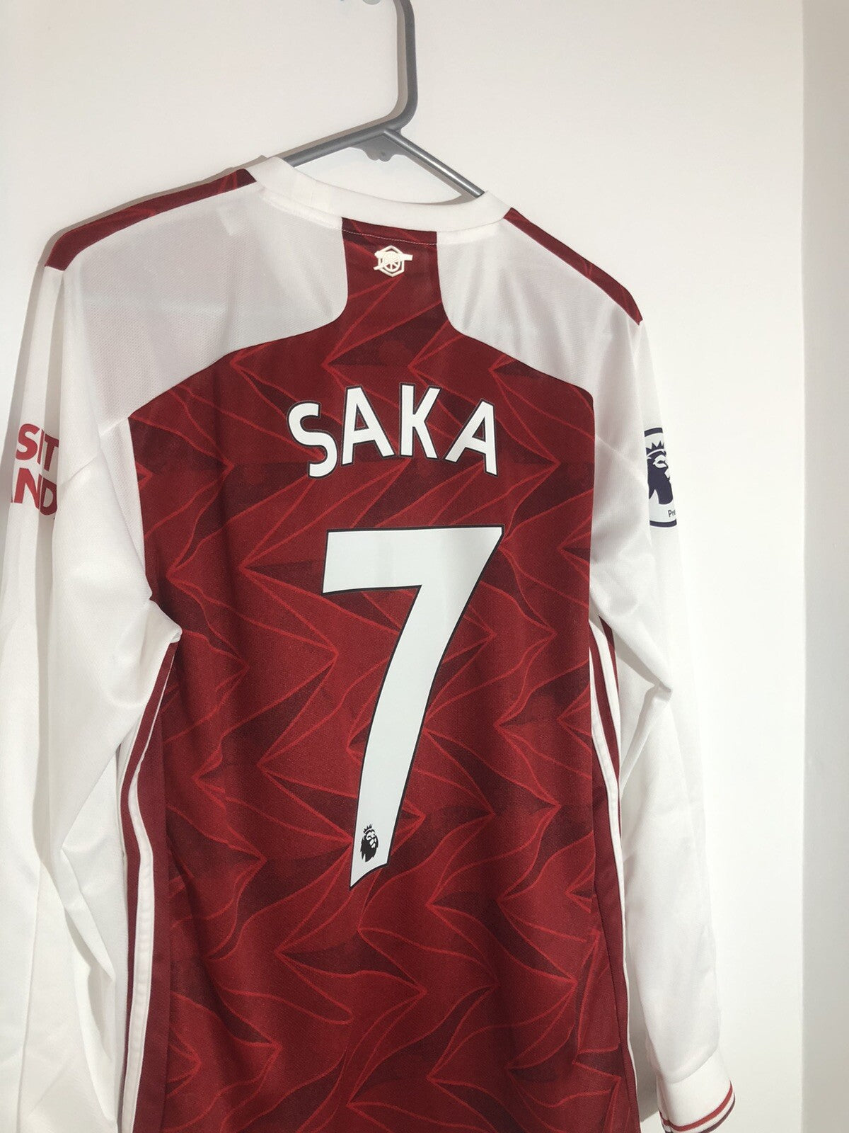 Arsenal Saka #7 2020/21 Small Long Sleeved Home Shirt BNWT FH7814