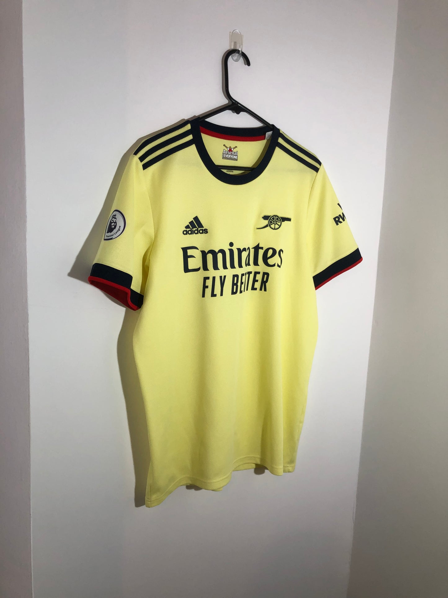 White #4 Arsenal Away 2021/22 Large Shirt Adidas Excellent Condition GM0218