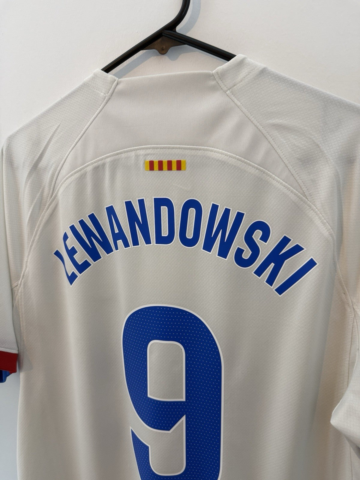 Barcelona Lewandowski #9 2023/24 Away Large Shirt Excellent Condition DX2686-101