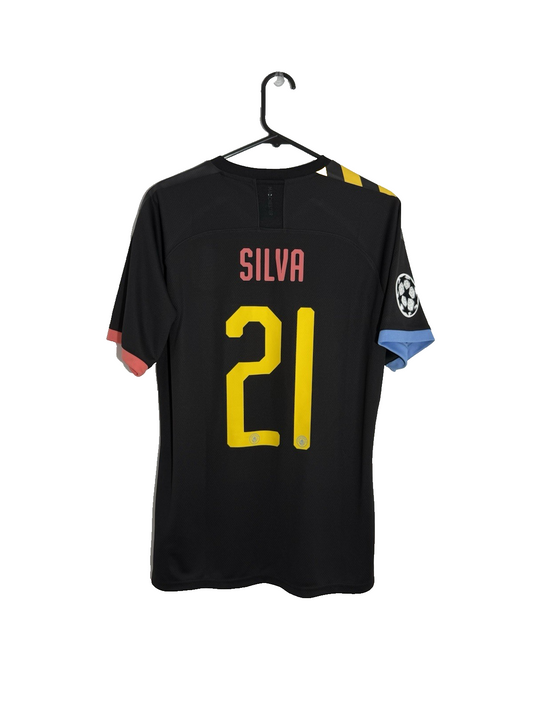 Man City Silva #21 2019/20 Large Away Authentic Excellent Condition 755574-02