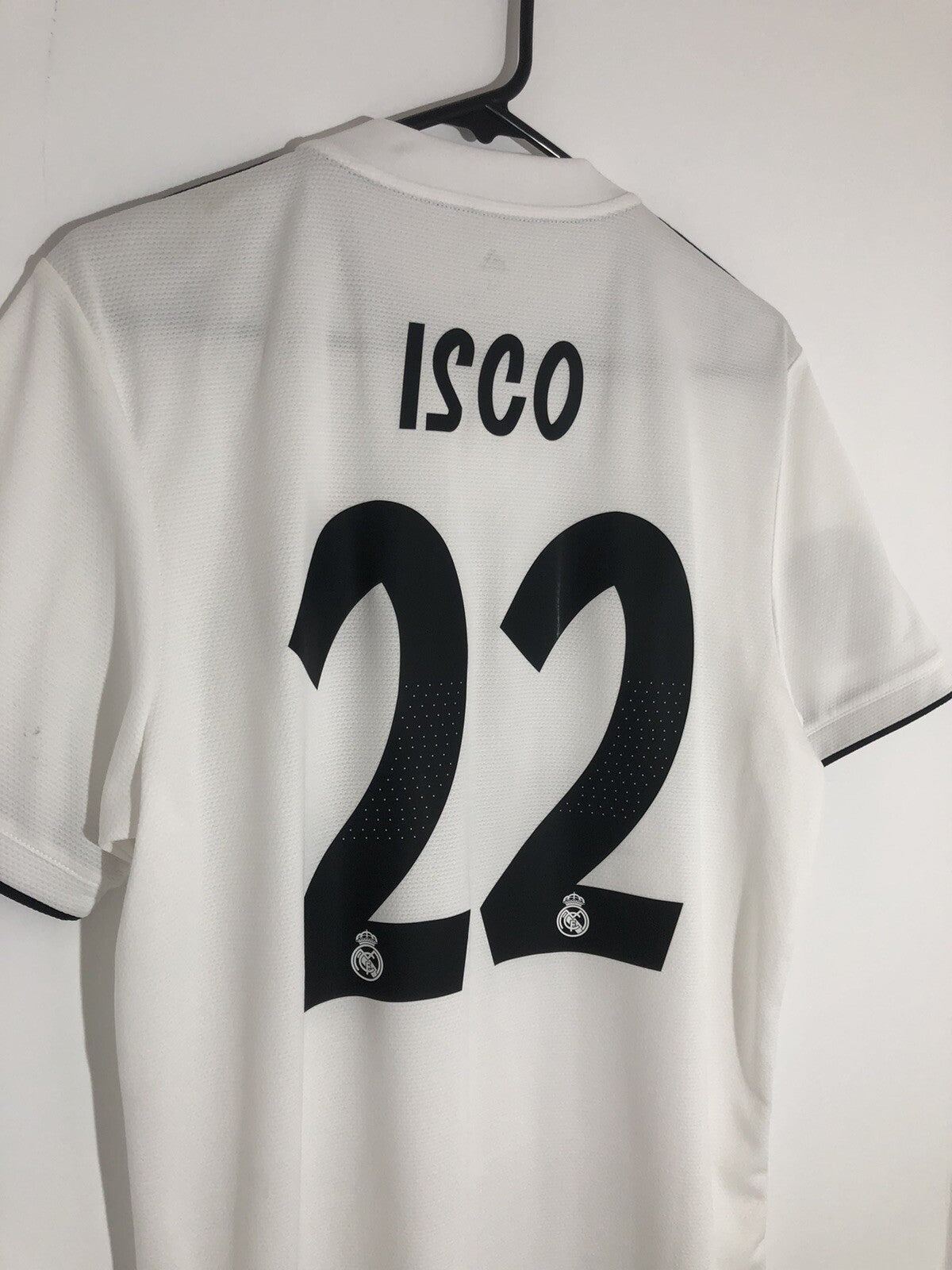 Real Madrid Isco #22 2018/19 Medium Home Shirt Adidas Excellent Condition CG0550