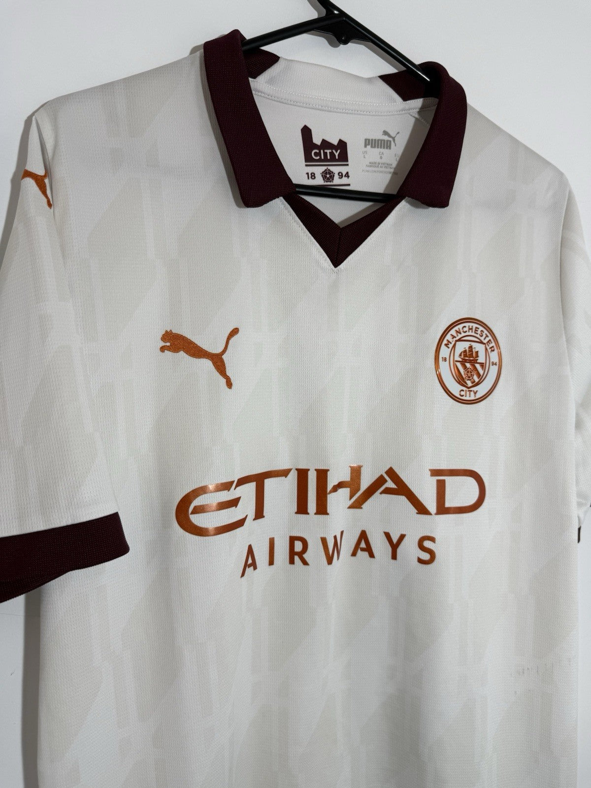 Manchester City Haaland #9 2023/24 Large Away Excellent Condition 770449-02