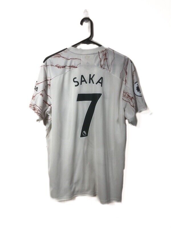 Saka #7 Arsenal 2020/21 XL Away Shirt Adidas Excellent Condition EH5815