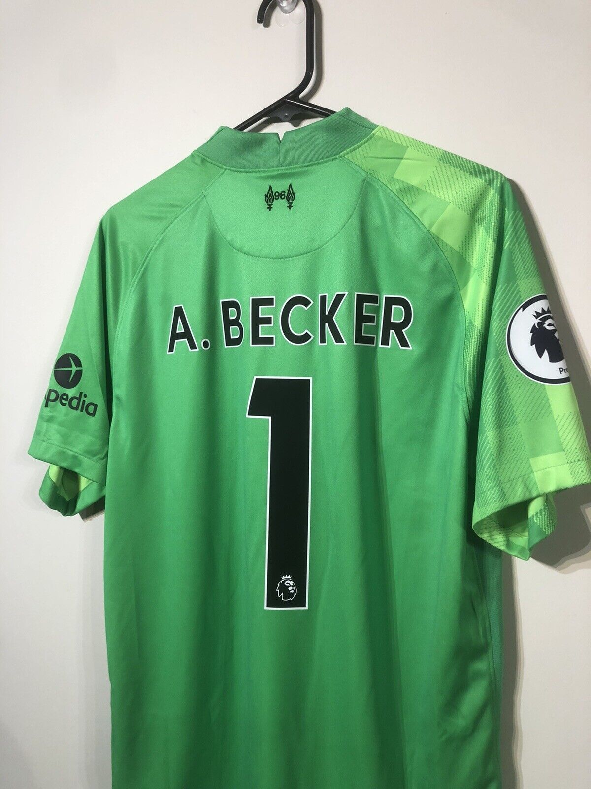 A. Becker #1 Liverpool 2021/22 Large Home Goalkeeper Shirt Nike BNWT