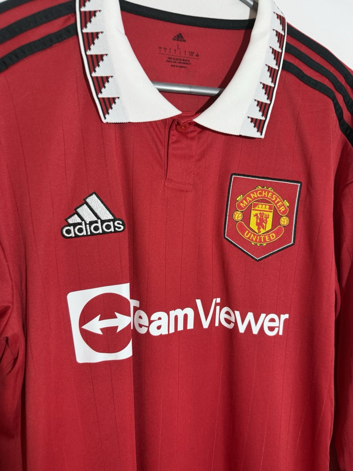 Manchester United Garnacho #49 2022/23 Large L/S Home Shirt BNWT H64044