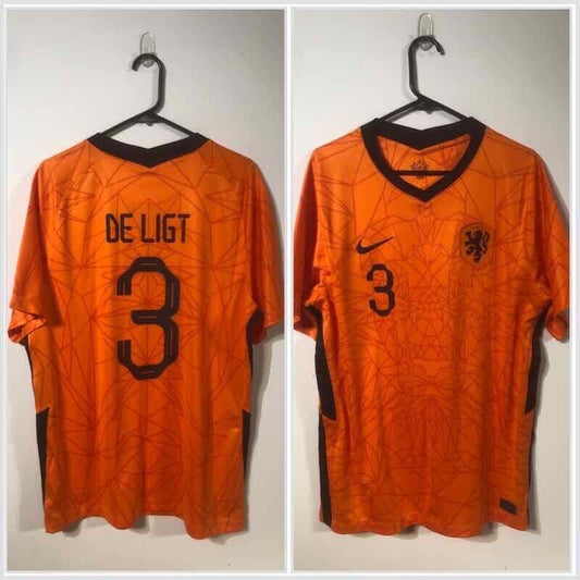 De Ligt #3 Netherlands 2021 Home Large Football Shirt Nike Excellent Condition