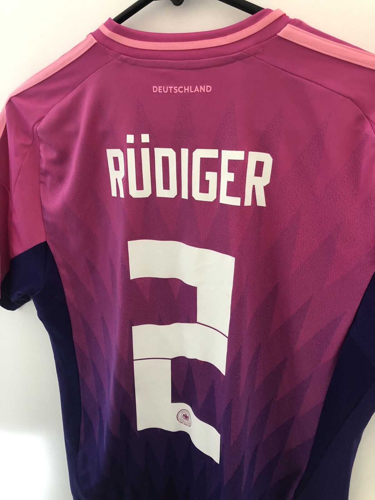Rudiger 2 Germany Euro 2024 Small Away Shirt Adidias Ip8158