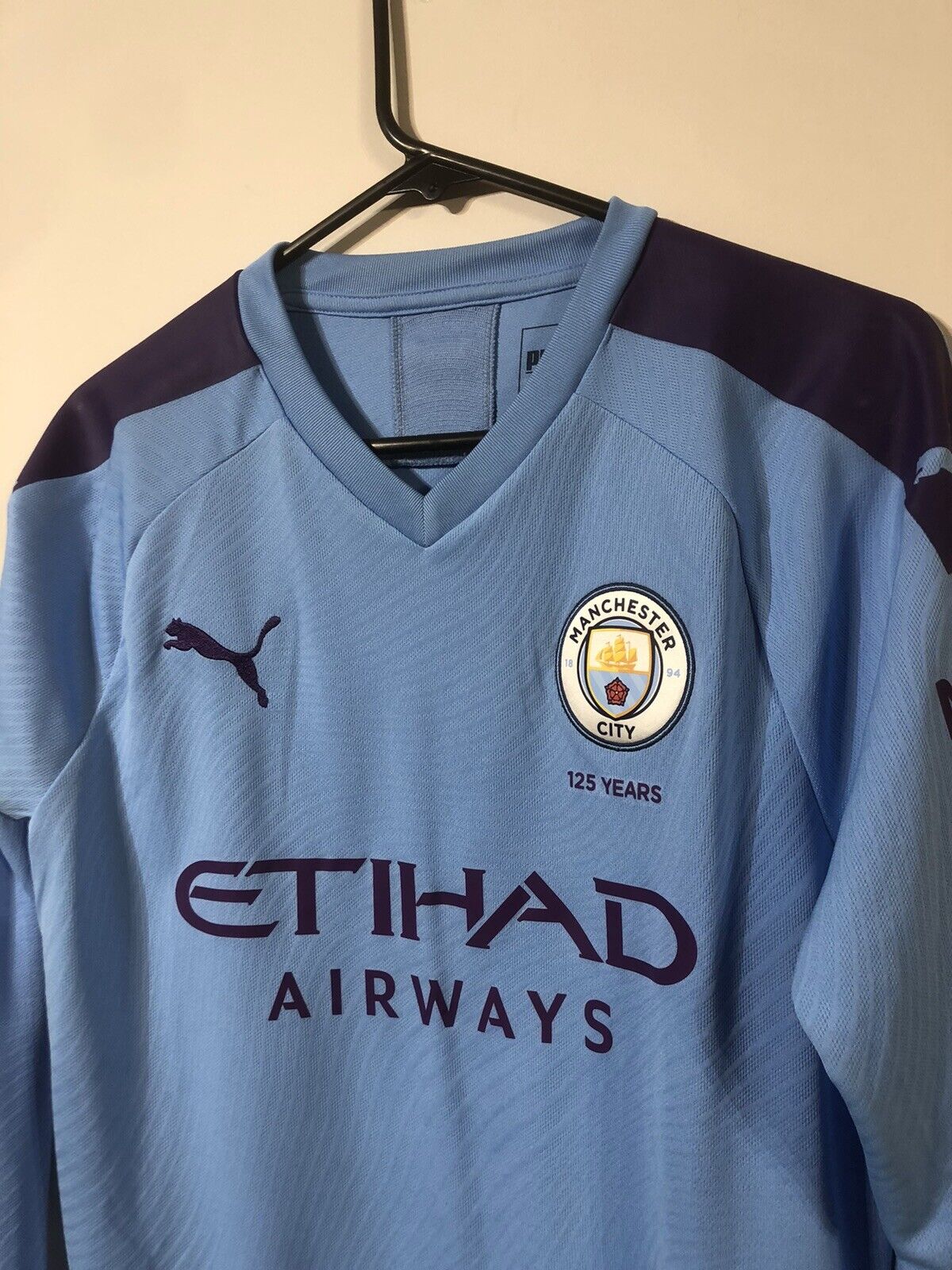 G. Jesus #9 Manchester City 2019/20 Small L/S Home Shirt Puma Excellent Conditio