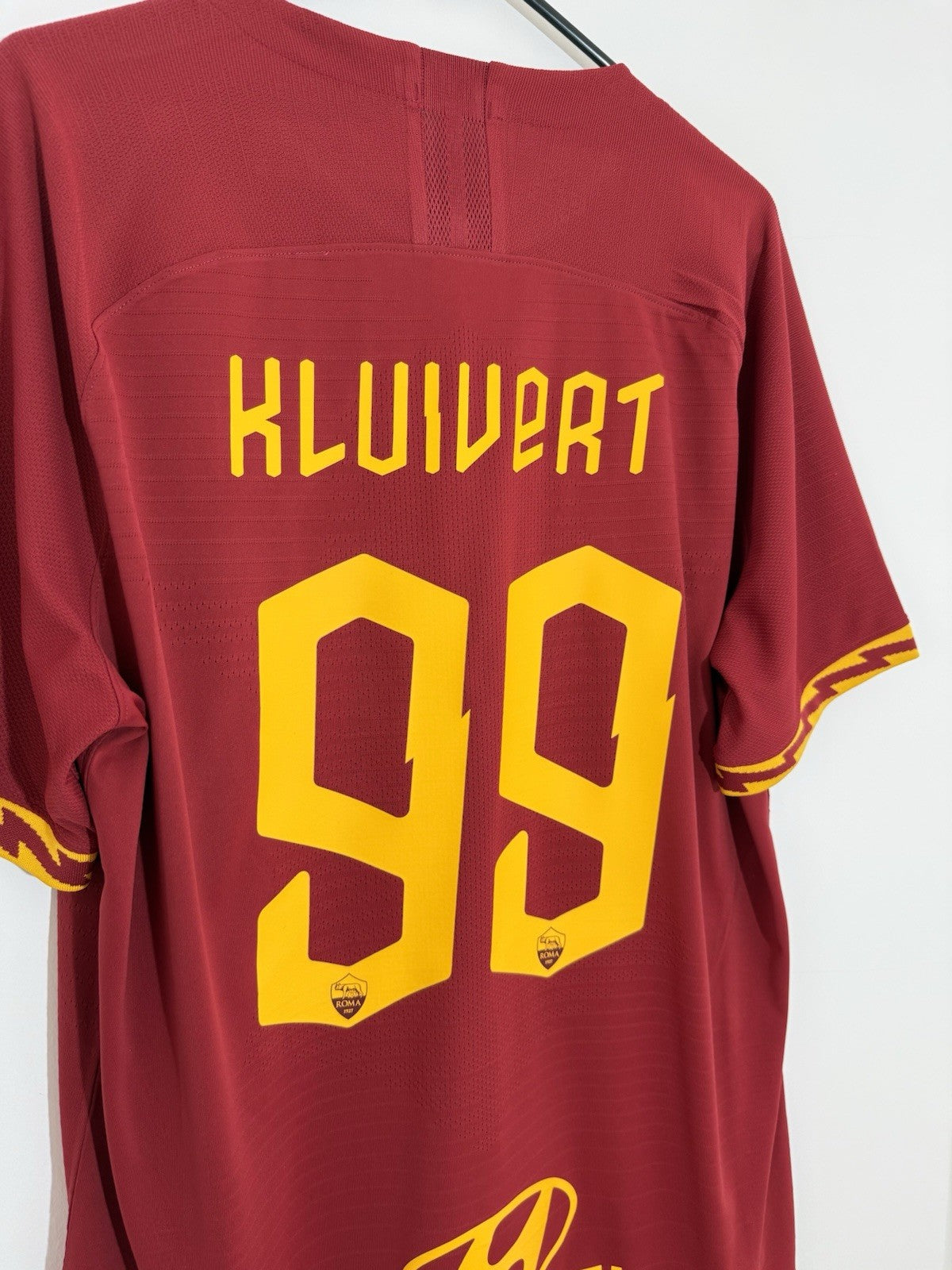 AS Roma Kluivert #99 2019/20 Vaporknit Home XL Excellent Condition AJ5266-613