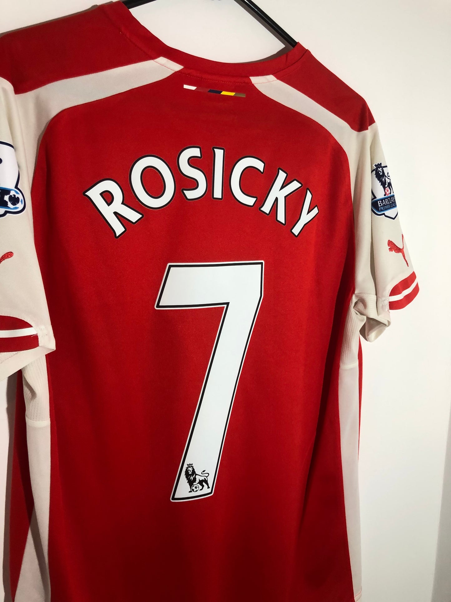 Rosicky #7 Arsenal 2014/15 Medium Home Shirt Puma Very Good Condition 746446