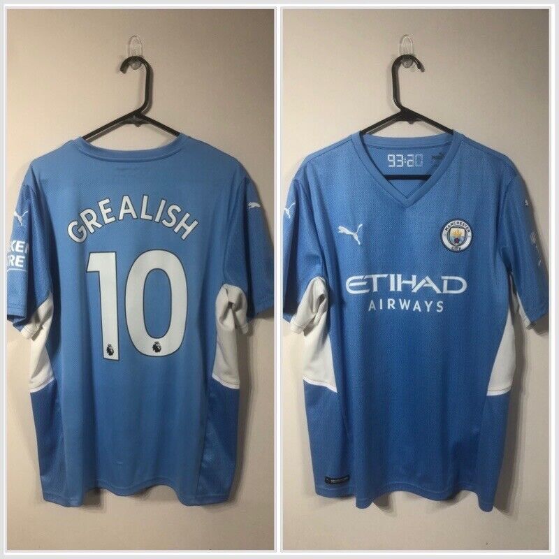 Grealish #10 Manchester City 2021/22 XL Home Shirt Excellent Condition
