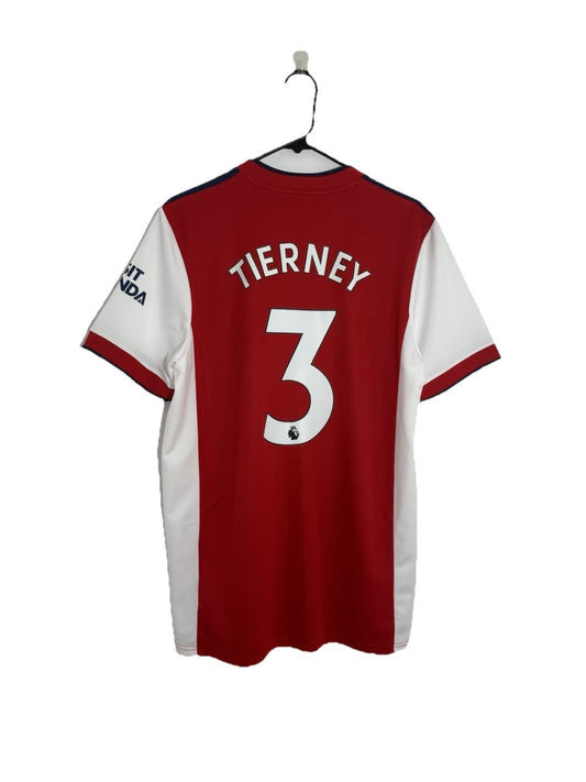 Arsenal Tierney #3 2021/22 Large Home Shirt Adidas Excellent Condition GM0217