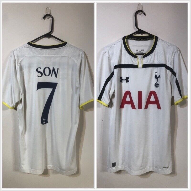 Son #7 Tottenham Hotspur 2014/15 Large Home Shirt UA Very Good Condition
