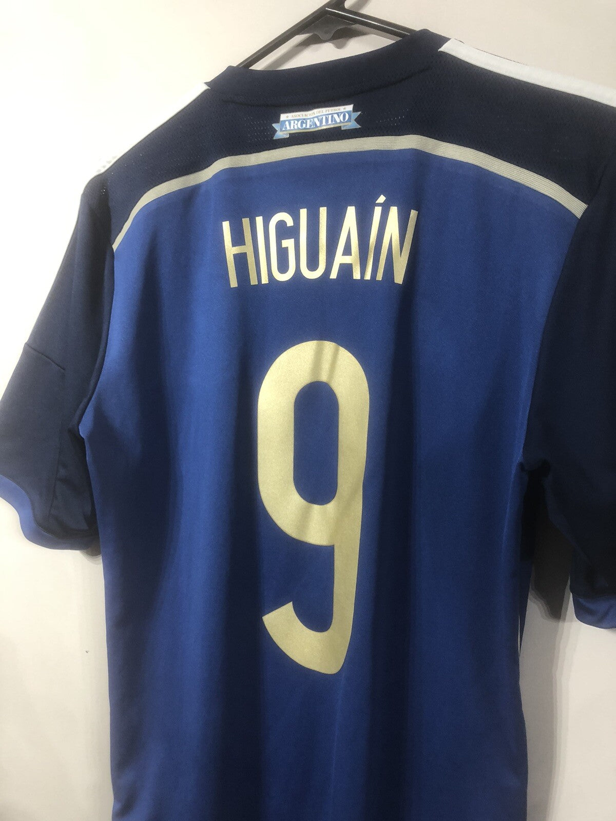 Argentina Higuain #9 2014 Small Away Shirt World Cup Excellent Condition G75187
