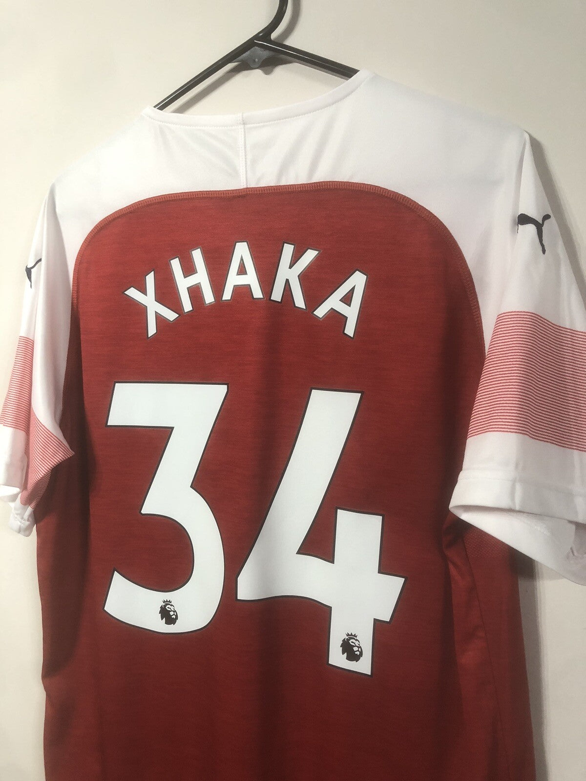 Arsenal Xhaka #34 2018/19 Large Home Shirt Puma Excellent Condition 753209-12