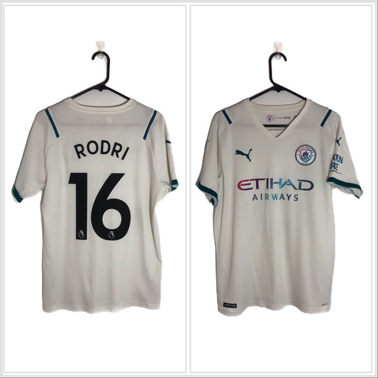 Rodri 16 Manchester City 2021 22 Medium Away Excellent Condition 759211 02
