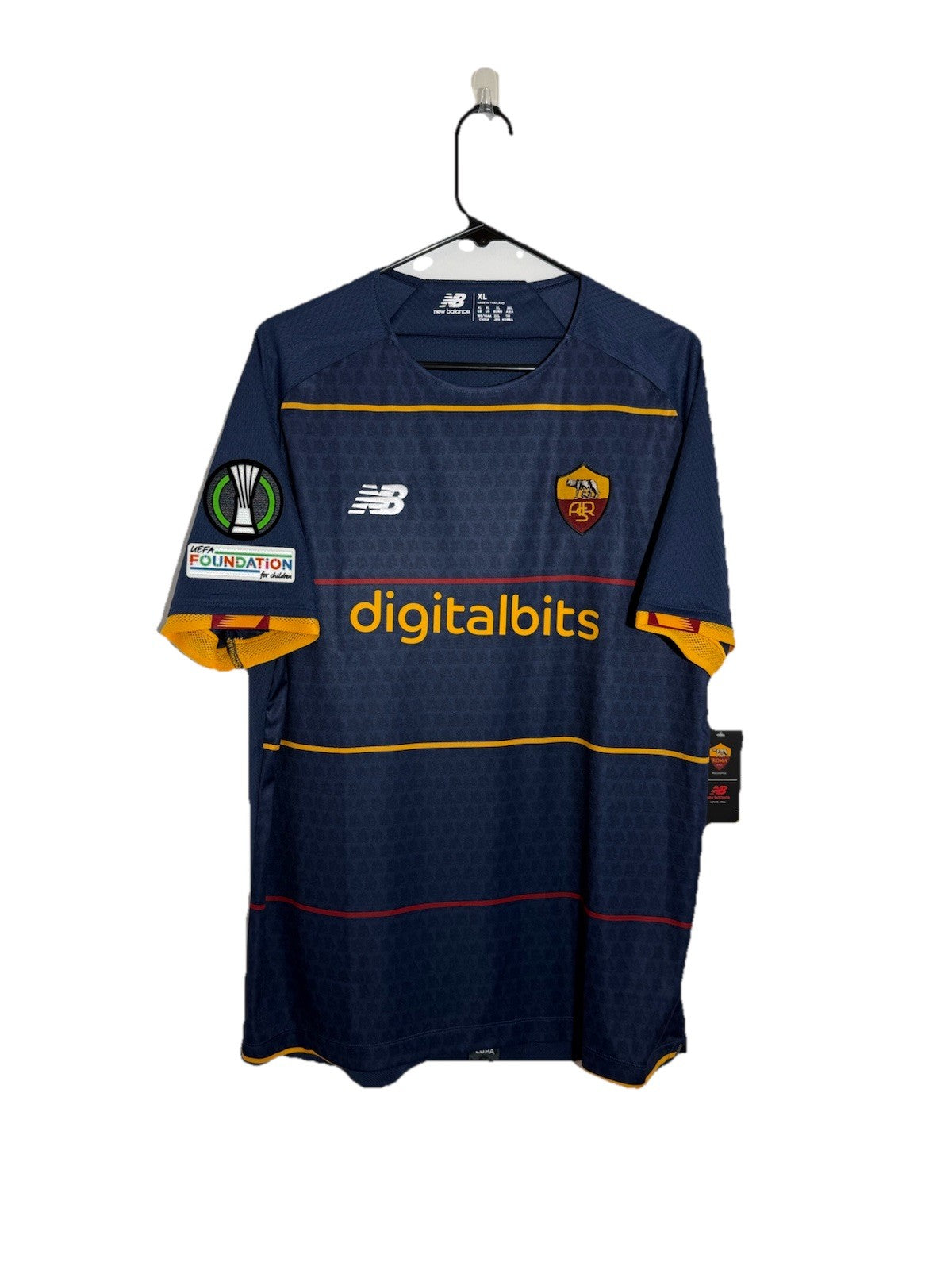 AS Roma Abraham #9 2021/22 XL 4th Shirt New Balance BNWT MT130253