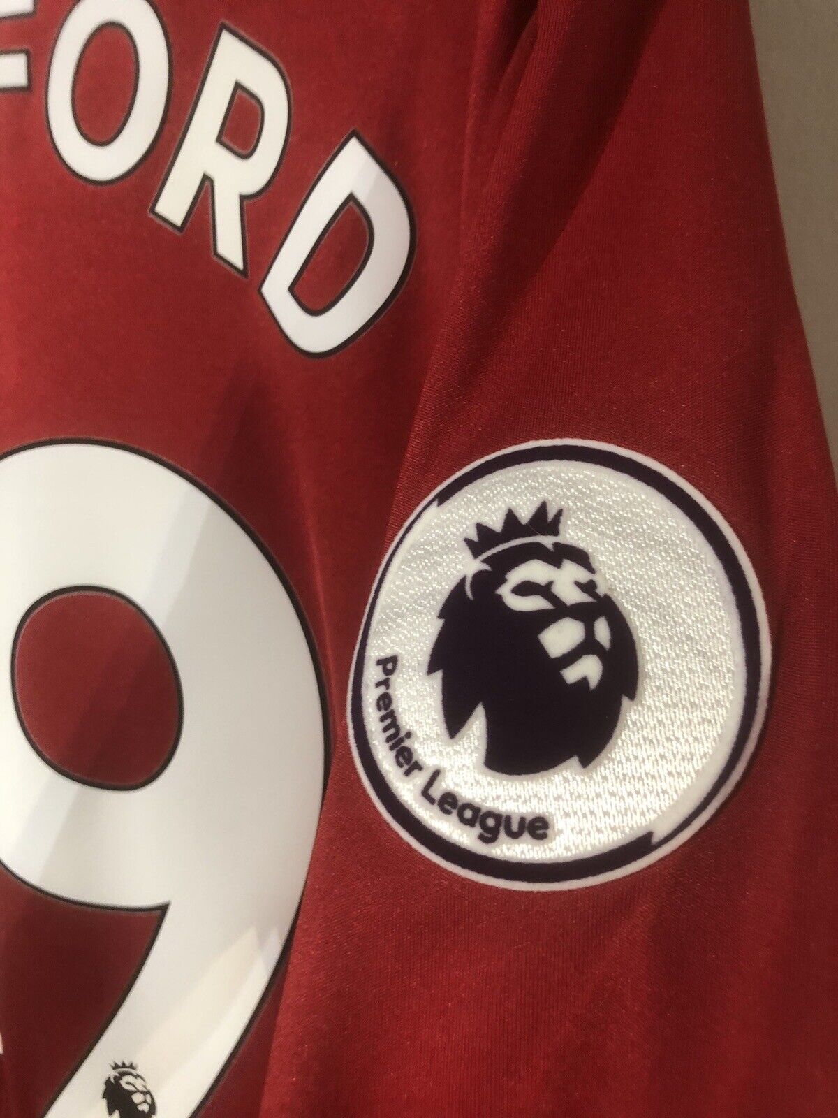 Rashford #19 Manchester United 2017/18 Home Medium L/S Shirt Excellent Condition