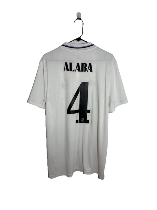 Real Madrid Alaba #4 2022/23 Large Home Shirt Adidas Excellent Condition HF0291
