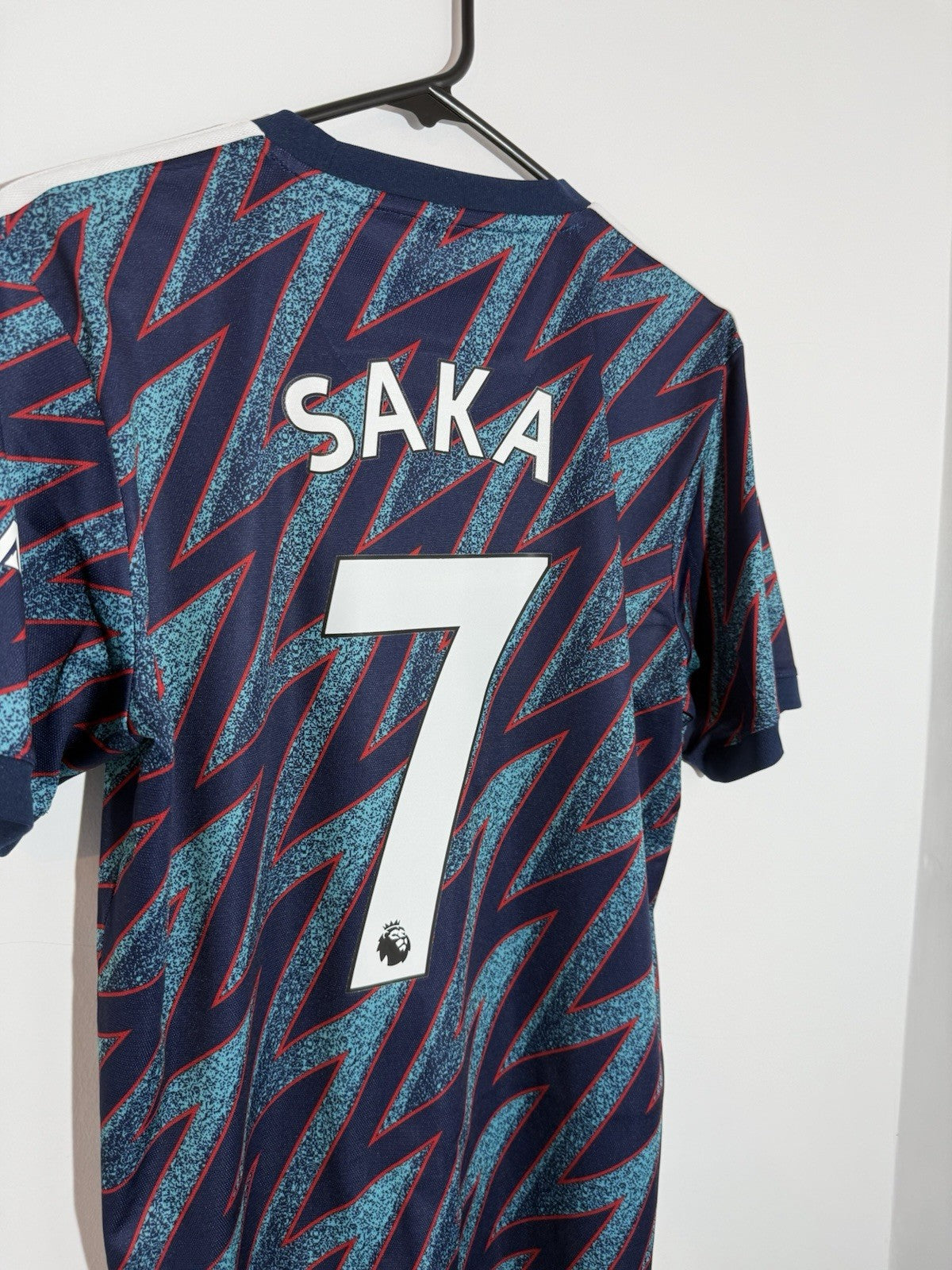 Arsenal Saka #7 2021/22 Small 3rd Shirt Adidas Excellent Condition GM0213