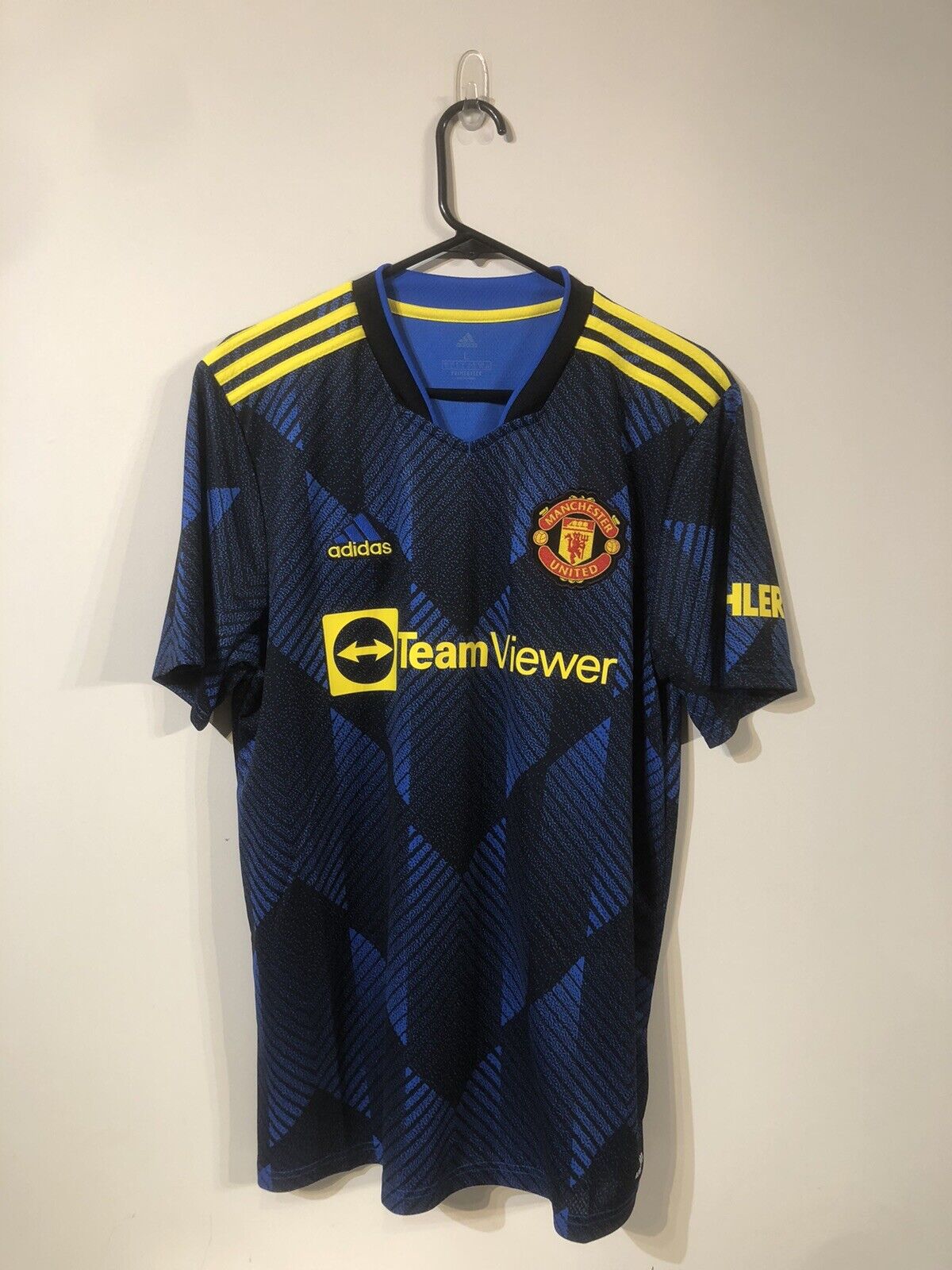 Rashford #10 Manchester United Large 2021/22 Euro 3rd Adidas Excellent Condition