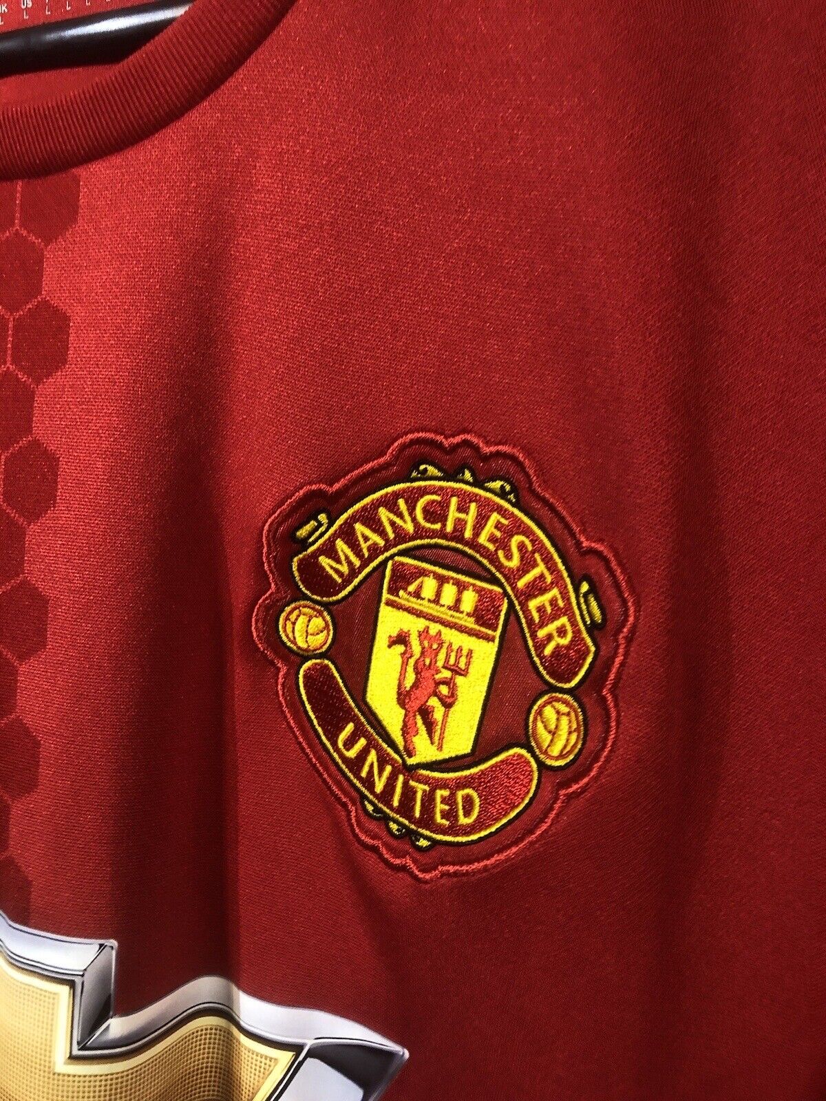 Pogba #6 Manchester United Large 2016/17 Home Shirt Adidas Good Condition