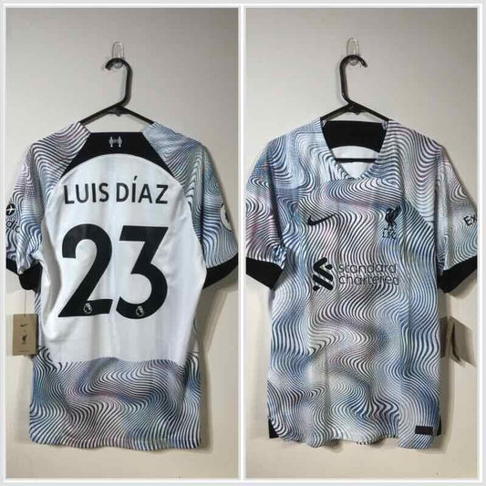 Luis Diaz #23 Liverpool Large BNWT 2022/23 Away Jersey Nike