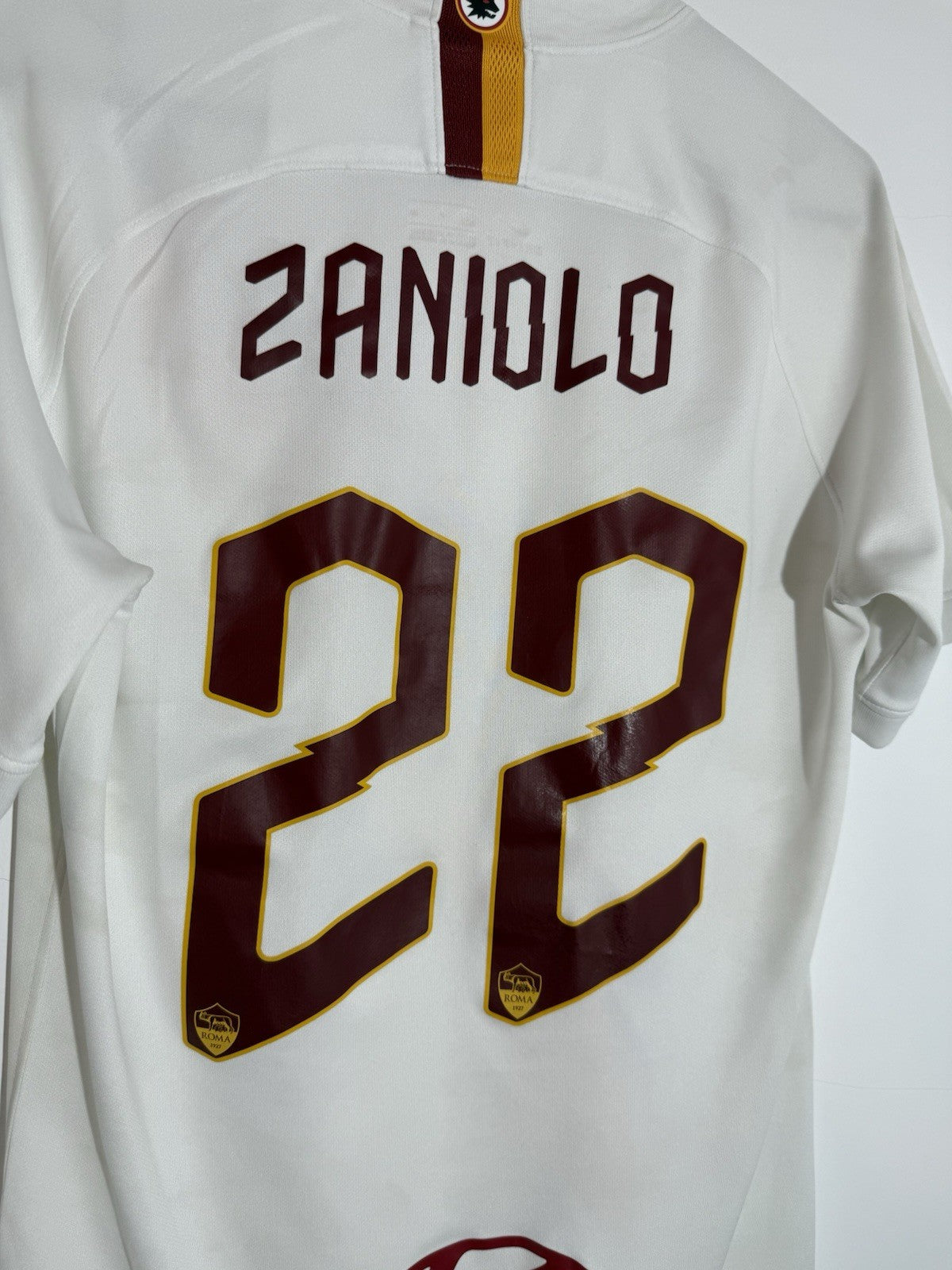 AS Roma Zaniolo #22 2019/20 Small Away Shirt Very Good Condition AJ5558-100