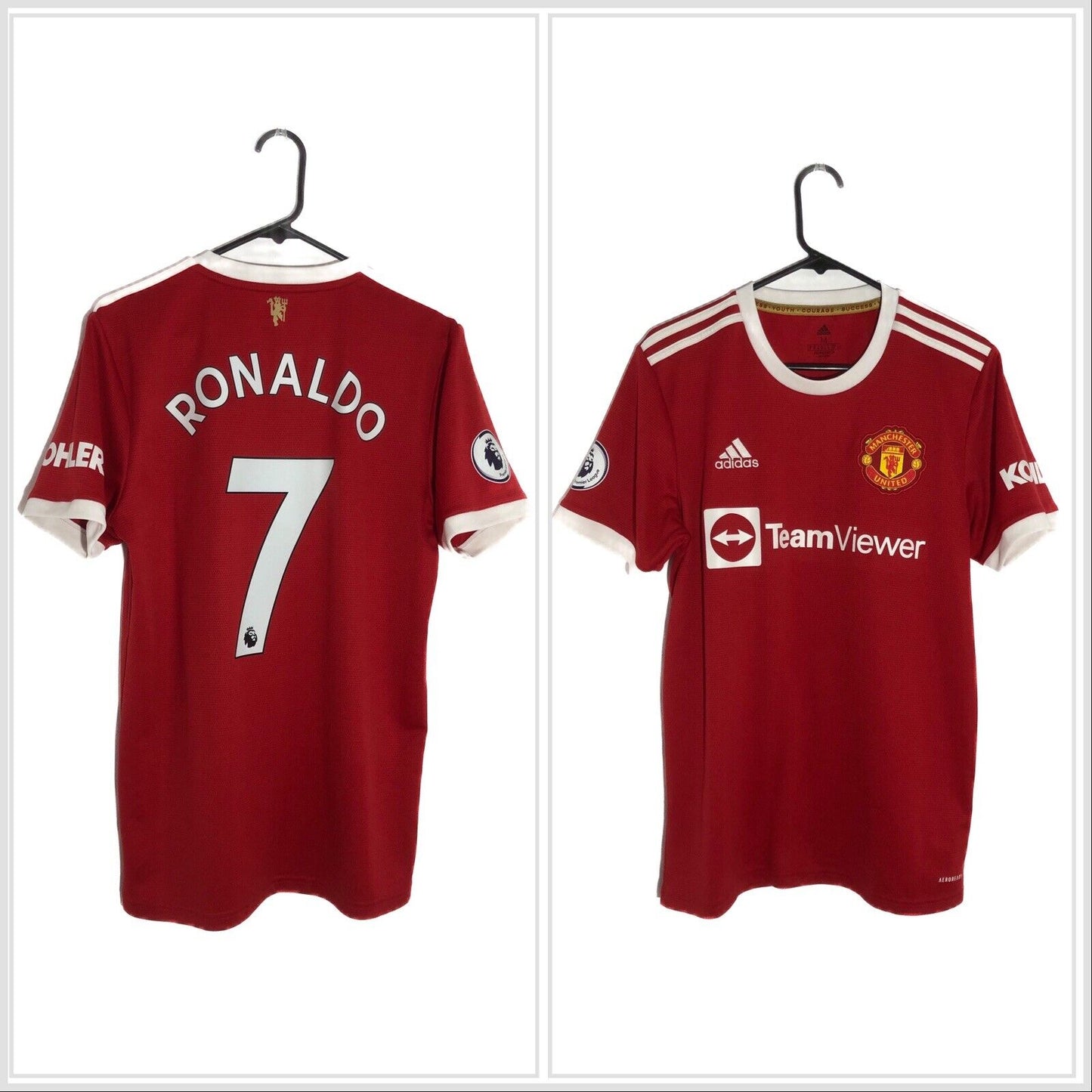 Ronaldo 7 Manchester United Medium 2021 22 Home Shirt Excellent Condition H31447