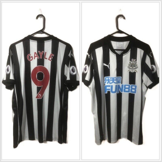 Gayle 9 Newcastle United Home Large 2017 18 Shirt Excellent Condition 751271