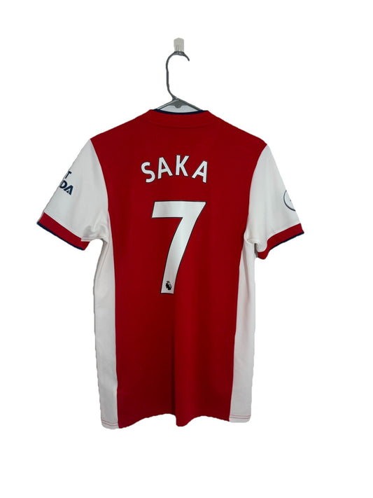 Arsenal Saka #7 2021/22 Small Home Shirt Adidas Excellent Condition GM0217