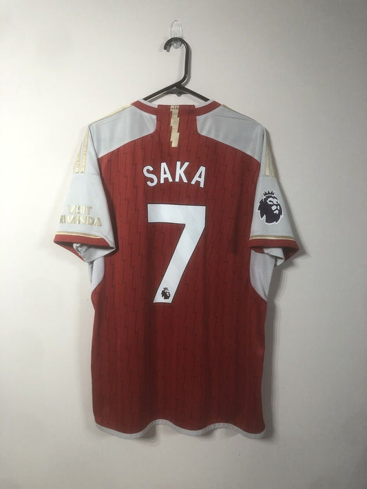 Saka #7 Arsenal 2023/24 XL Home Shirt Adidas Excellent Condition HR6929