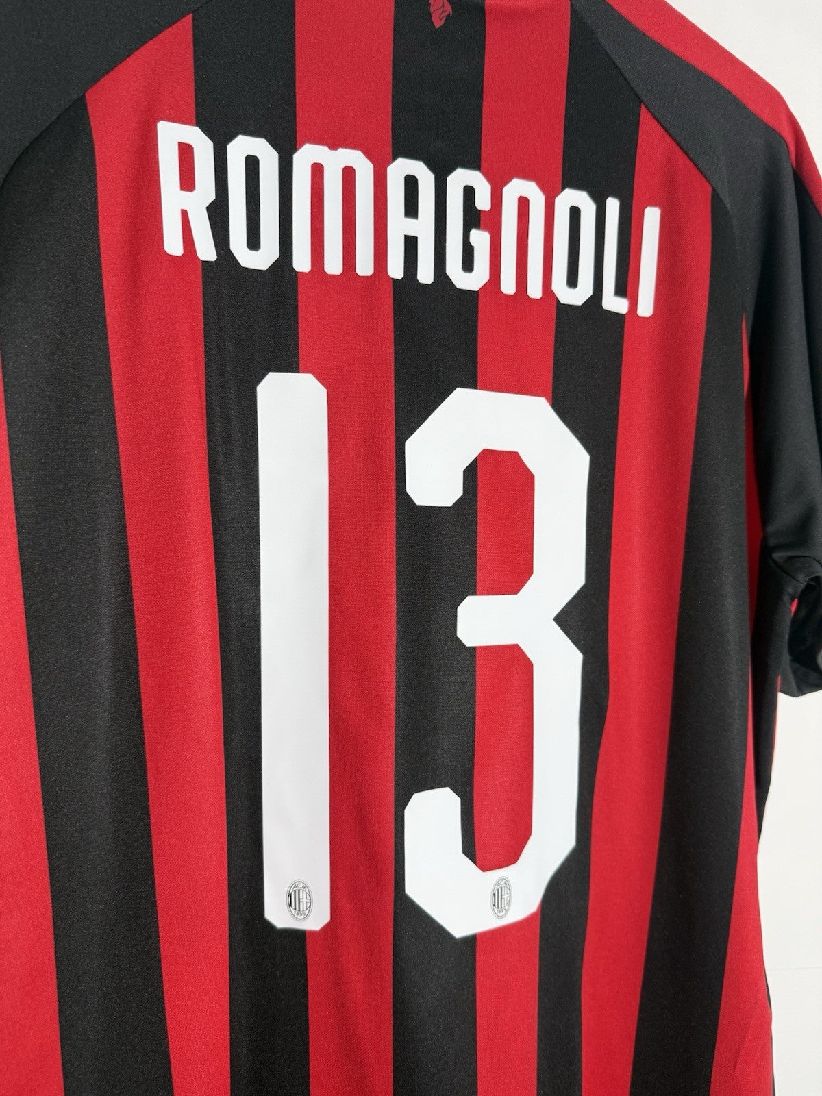 AC Milan Romagnoli #13 2018/19 Large Home Shirt Puma BNWT 754419-06