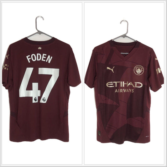 Foden 47 Manchester City 2024 25 Medium 3rd Shirt Excellent Condition 775201 03