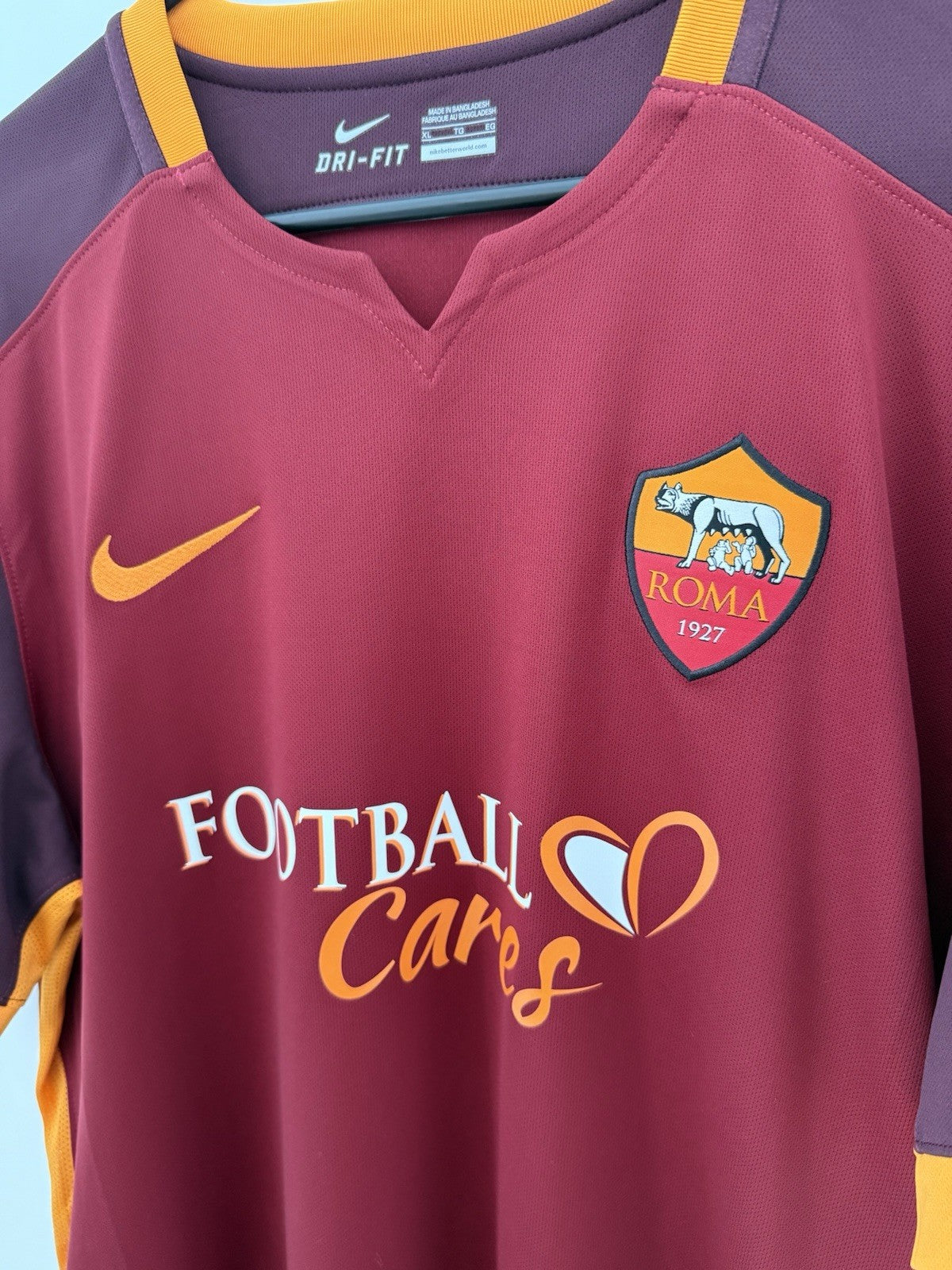 AS Roma Rudiger #2 2015/16 Home XL Shirt Excellent Condition 658924-678