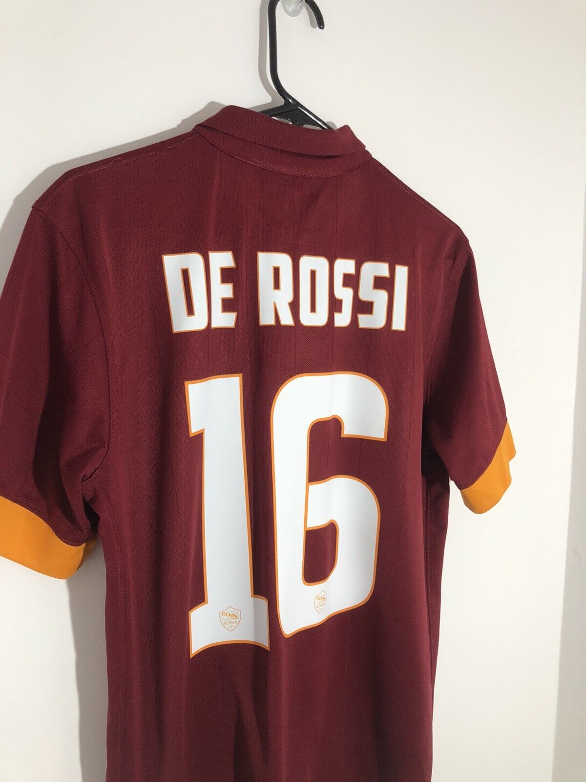 De Rossi 16 AS Roma 2014 15 Home Medium Shirt Very Good Condition 635811 678