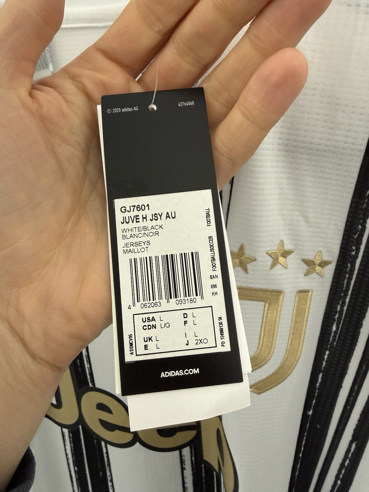 Juventus Dybala #10 2020/21 Large Home Authentic Shirt Adidas BNWT GJ7601