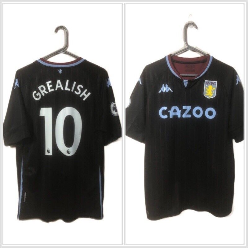 Grealish 10 Aston Villa 2020 21 XL Away Shirt Kappa Excellent Condition