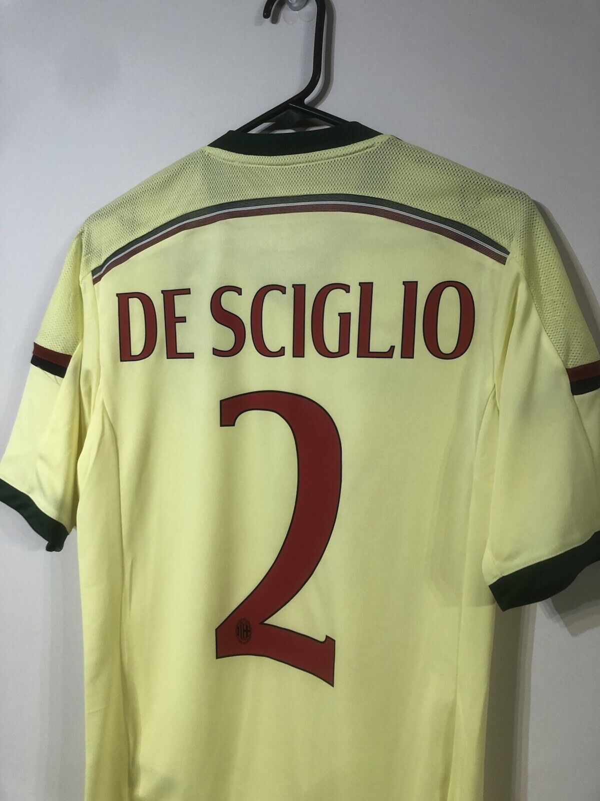 De Sciglio #2 BNWT Small AC Milan 2014/15 3rd Football Shirt Jersey Adidas