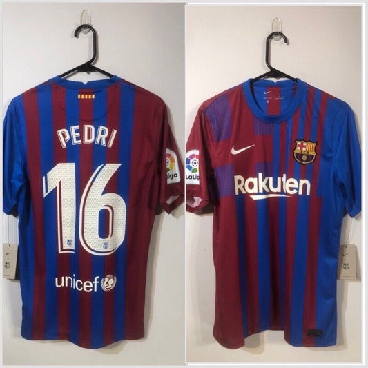 Pedri #16 Barcelona Medium 2021/22 Home Football Shirt Jersey Nike BNWT