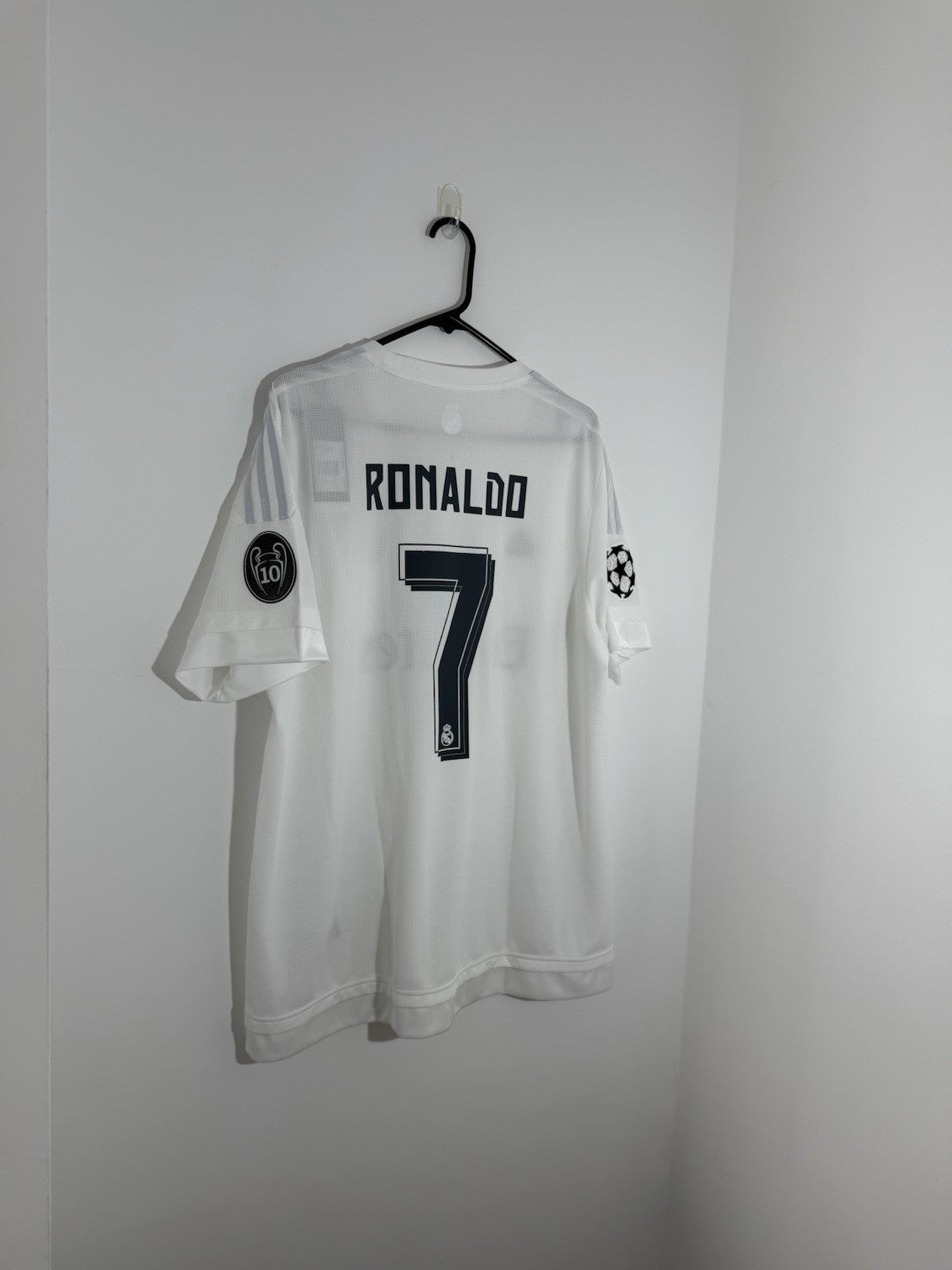 Real Madrid Ronaldo #7 2015/16 XL Champions League Home Shirt BNWT S12614