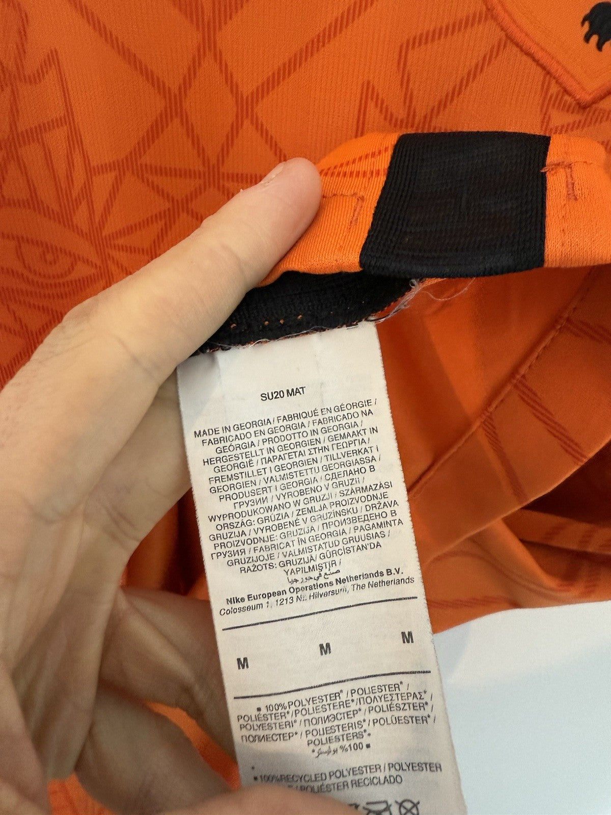 Netherlands Virgil #4 2020 Home Medium Shirt Nike Excellent Condition CD0712-819