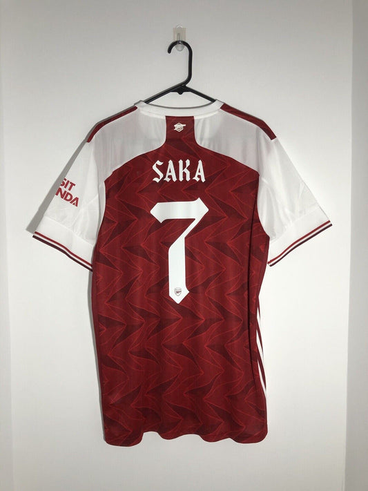 Saka #7 Arsenal 2020/21 Euro XL Home Shirt BNWT EH5817