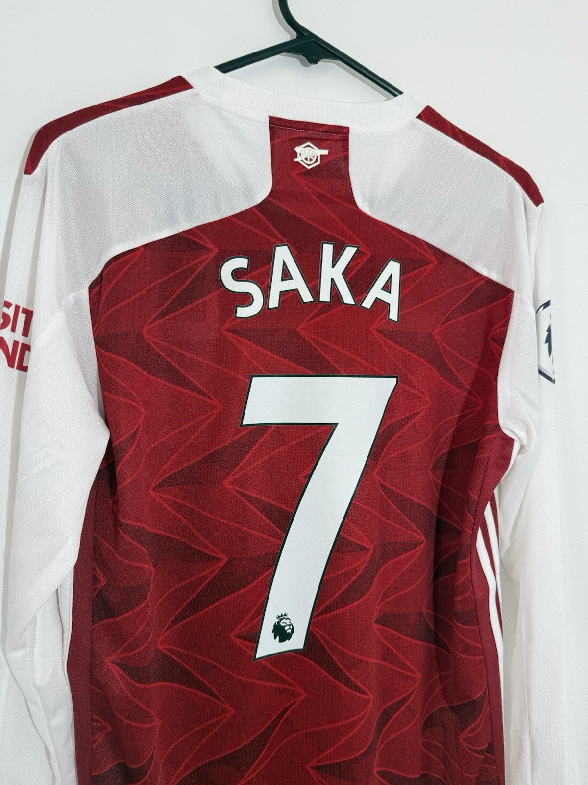 Arsenal Saka #7 2020/21 Medium L/S Home Shirt Jersey Adidas BNWT FH7814