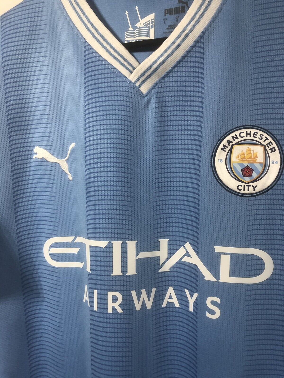 Haaland 9 Manchester City 2023 24 Large Home Shirt Excellent Condition 770438 01