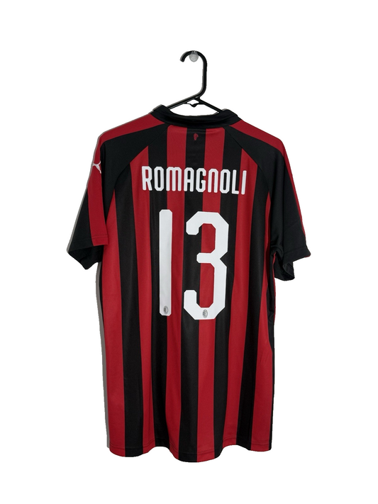 AC Milan Romagnoli #13 2018/19 Large Home Shirt Puma BNWT 754419-06